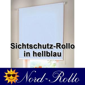 Sichtschutzrollo Mittelzug- oder Seitenzug-Rollo 235 x 260 cm / 235x260 cm hellblau