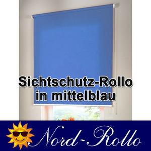 Sichtschutzrollo Mittelzug- oder Seitenzug-Rollo 160 x 190 cm / 160x190 cm mittelblau