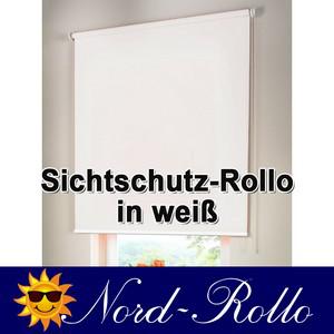 Sichtschutzrollo Mittelzug- oder Seitenzug-Rollo 105 x 220 cm / 105x220 cm weiss
