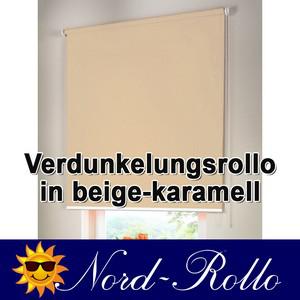 Verdunkelungsrollo Mittelzug- oder Seitenzug-Rollo 162 x 130 cm / 162x130 cm beige-karamell