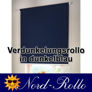 Verdunkelungsrollo Mittelzug- oder Seitenzug-Rollo 142 x 110 cm / 142x110 cm dunkelblau