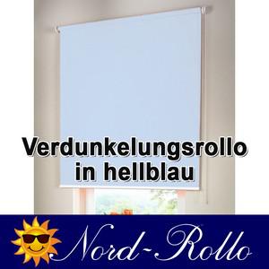 Verdunkelungsrollo Mittelzug- oder Seitenzug-Rollo 142 x 130 cm / 142x130 cm hellblau