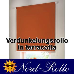 Verdunkelungsrollo Mittelzug- oder Seitenzug-Rollo 152 x 160 cm / 152x160 cm terracotta