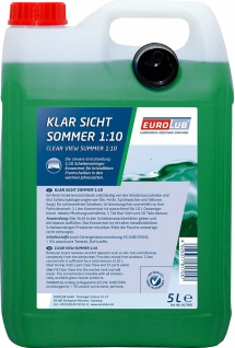 Eurolub Klar Sicht Sommer 1:10 Scheibenreiniger Konzentrat 5 Liter