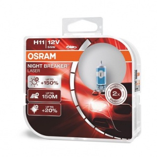 Osram 64211 H11 Night Breaker Laser 12V 55W Autolampe 2er Set