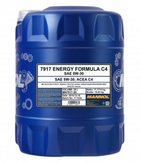5W-30 Mannol 7917 Energy Formula C4 Motoröl 20 Liter