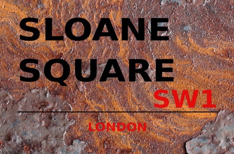 London Street Sign Sloane Square London SW1 Blechschild 20x30
