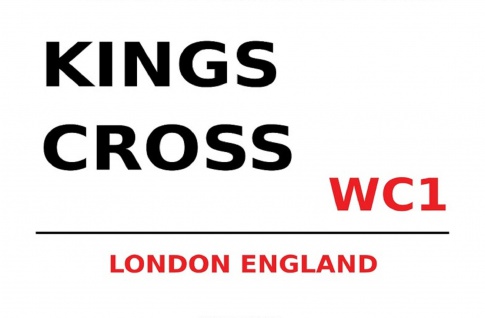 London Street Sign Kings Cross London WC1 Blechschild 20x30