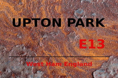 London Street Sign Upton Park West Ham E13 Blechschild 20x30