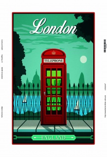 London , Red Telephone, Rote Telefon blechschild