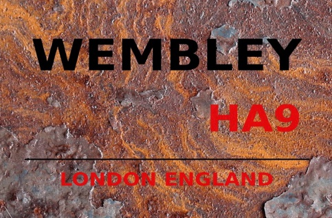 London Street Sign Wembley London HA9 Blechschild 20x30