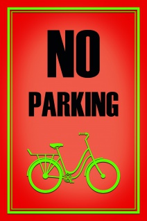 No Parking fahrrad blechschild