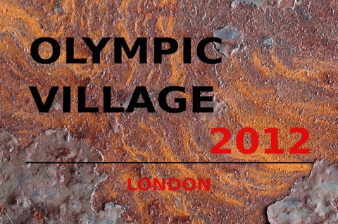 London Street Sign Olympic Village 2012 Blechschild 20x30