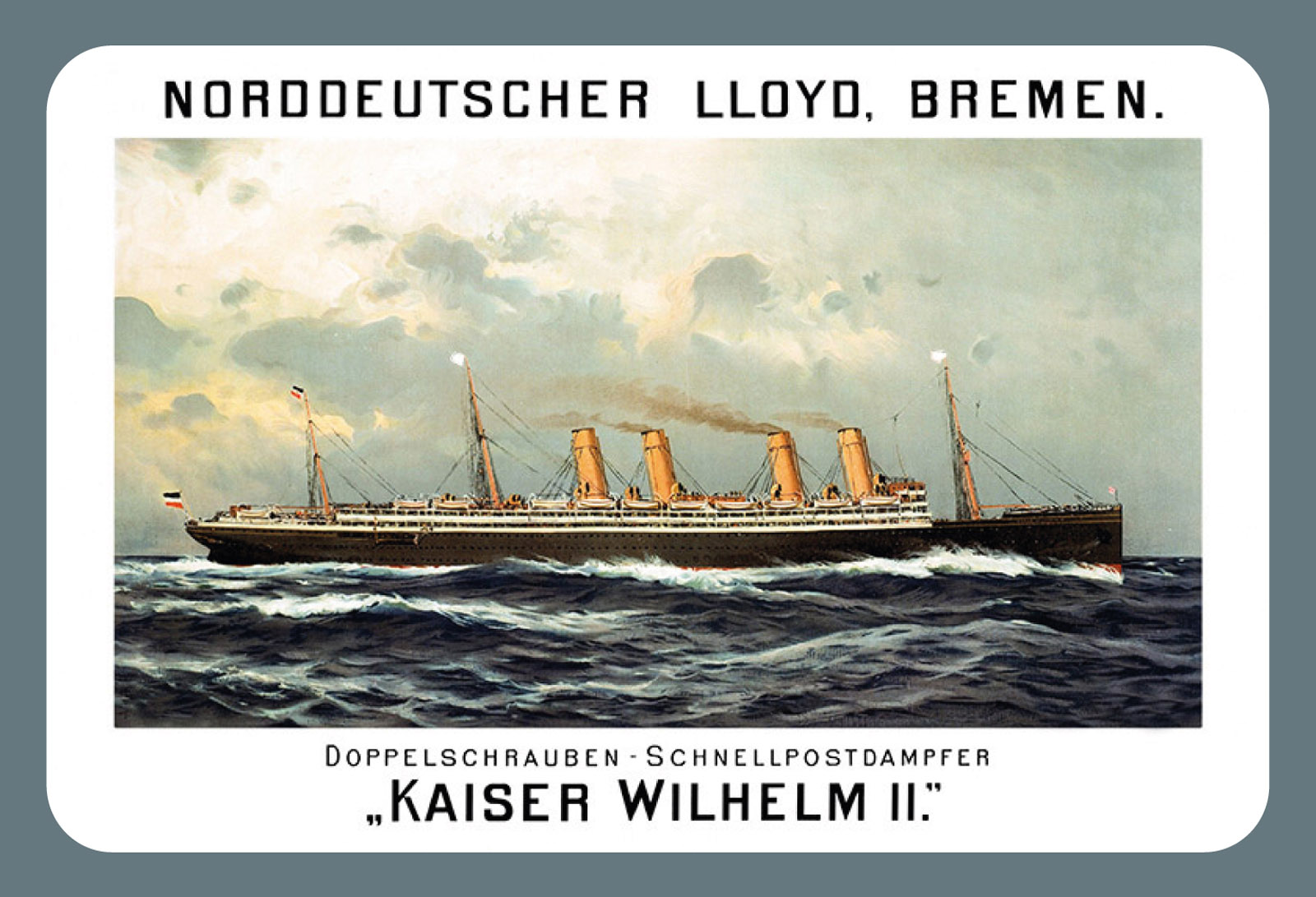 OVP Seebäderdienst 20 x 30 cm Norddeutscher Lloyd Bremen Blechschild Neu 