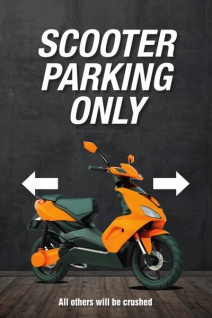 Scooter Parking only Blechschild 20x30