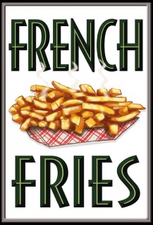 French Fries Blechschild 20x30 cm