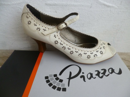 Piazza Pumps Slipper Ballerina Ballerinas Schuhe beige Leder NEU!