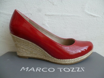 Marco Tozzi Pumps Ballerina Slipper Schuhe rot Lack 22440 NEU!