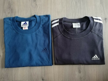 Adidas T-Shirts Set Herren phantom-schwarz blau Shirt Männer Oberteil Sport NEU!