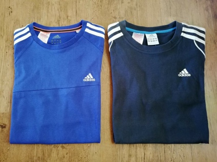 Adidas T-Shirts Set Jungen lila-blau dunkelblau Angebot Kinder Sport NEU!