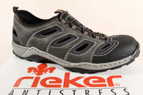 Rieker Slipper Sneakers Halbschuhe grau weiche Lederinnensohle 08065 NEU