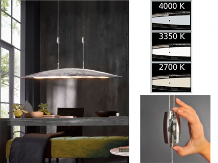 LED Luxus Hängeleuchte höhenverstellbar & dimmbar mit Lichtfarbe, Esstischlampe