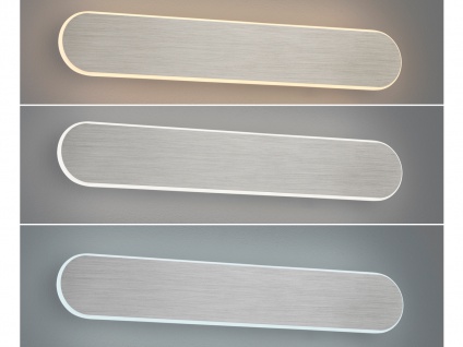 Flache LED Wandlampen 2er Set Silber dimmbar Treppenhausleuchte Flurbeleuchtung 4