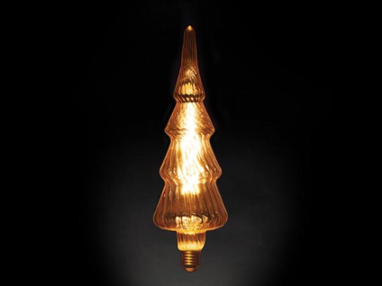 LED Deko Leuchtmittel Weihnachtsbaum Gold mit E27 Sockel - Weihnachtsbeleuchtung