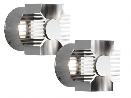 2er-Set Wandleuchten MONZA effektvolle Beleuchtung massives Aluminium 2