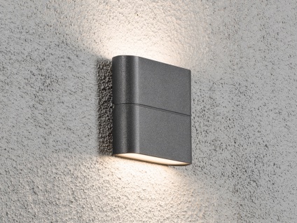 Hochwertige LED Außenwandleuchte anthrazit Up und Down Fassadenbeleuchtung IP54
