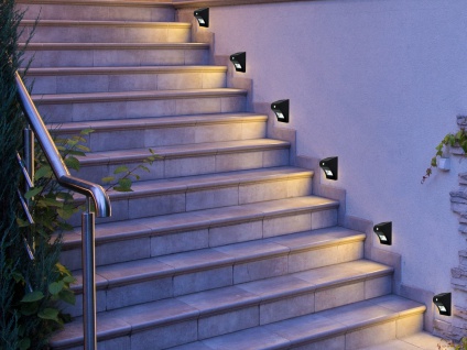 Solar LED Treppenlicht Stufen Orientierungslicht für Außenbereich, 11x9cm, IP44 - Vorschau 3
