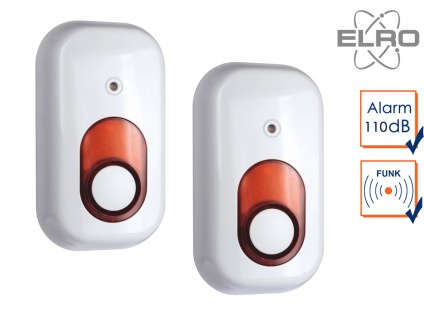 2x SMART HOME Innensirene für Elro Alarmanlage AG4000 mit Handy App Alarmgeber