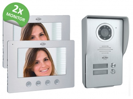 Videotürsprechanlage für 2Familienhaus mit 2 Monitor & Außenkamera Klingelanlage