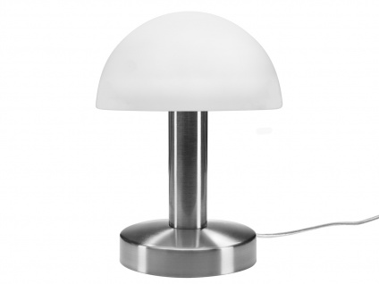 Design Nachttischleuchte mit Glas Lampenschirm weiß & Touch Dimmer Tischlampen - Vorschau 2