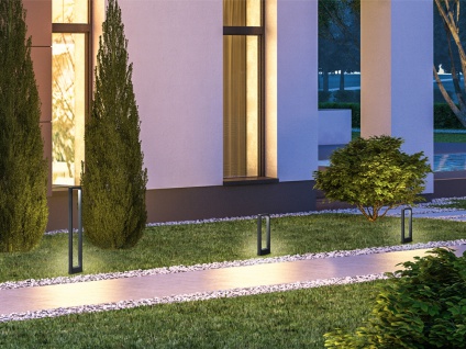 LED Sockelleuchte in Anthrazit 50cm - Moderne Terrassenbeleuchtung Wegeleuchten 5
