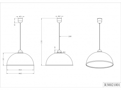 Designer Pendelleuchte Lampenschirm in weiß Ø40, 5cm 1 flammige Küchenlampe Flur 4