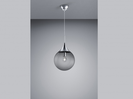 LED Pendelleuchte Rauchglas Kugellampe für über Esstisch Galerie Esszimmer Loft