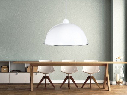 Designer Pendelleuchte Lampenschirm in weiß Ø40, 5cm 1 flammige Küchenlampe Flur - Vorschau 2