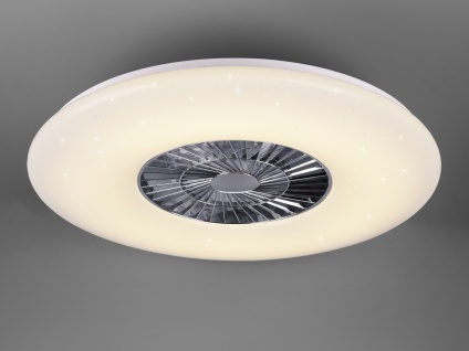 Flacher LED Deckenventilator Ø75cm mit Licht Lampe dimmbar Fernbedienung & Timer