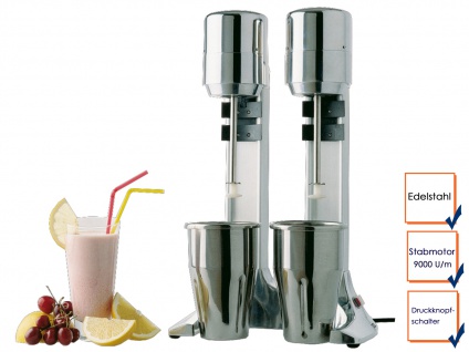 Gastro Doppel Mixer 9000 U/min, Bar Stand Küchen Mixer, Milch Eiweiß Shaker