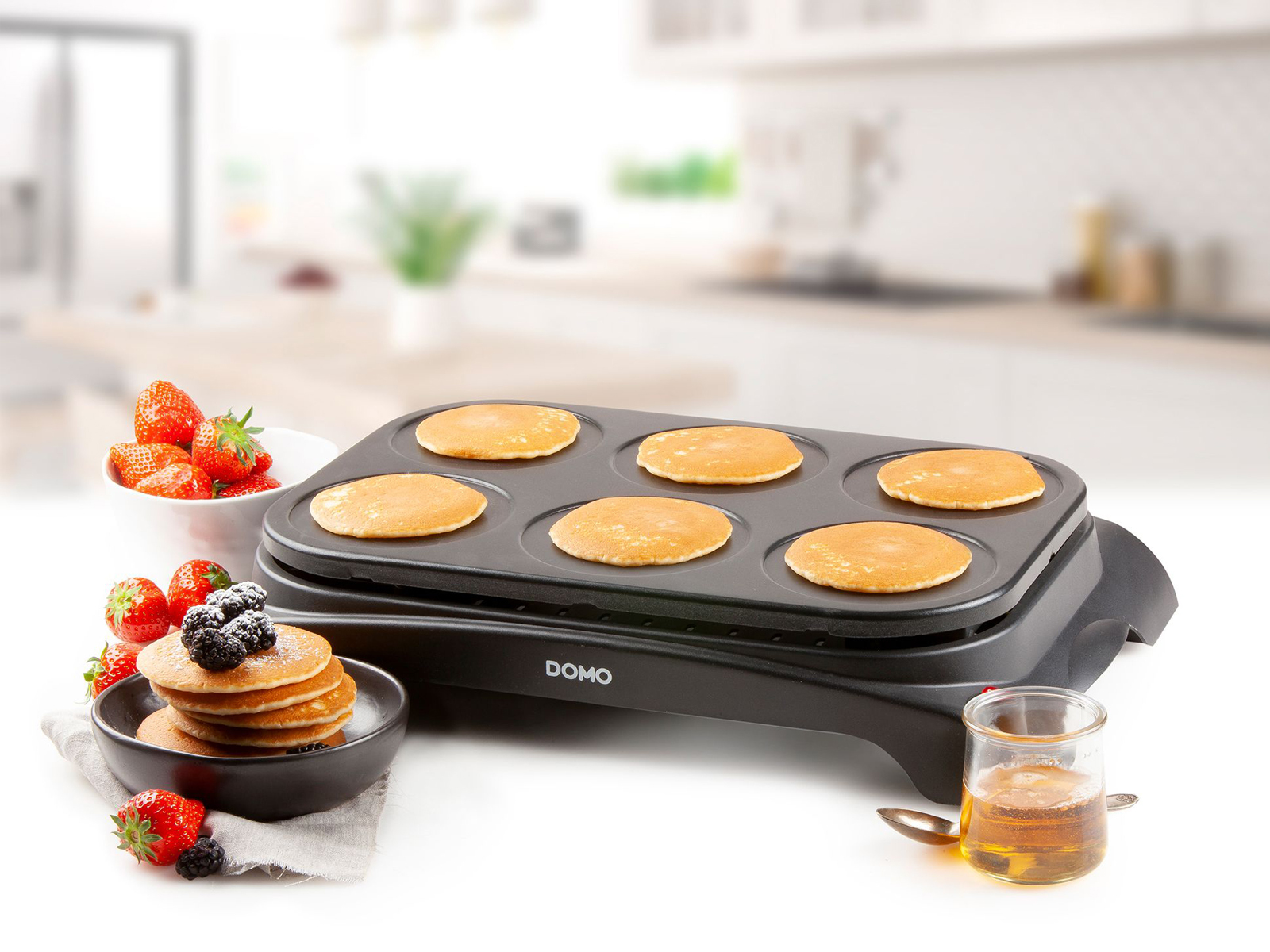 Crepeseisen Familien Crêpe & Pancake Maker, 6 Crepes a´Ø11, 5 cm- 1000 Watt