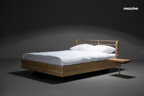Mazzivo ® Designerbett Doppelbett Massivholz BOW Erle 200 x 200 4