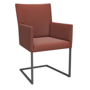 Bert Plantagie Freischwinger Tidy Sessel mit Armlehnen Stuhl für Esszimmer Ausführung des Gestell und des Bezug wählbar
