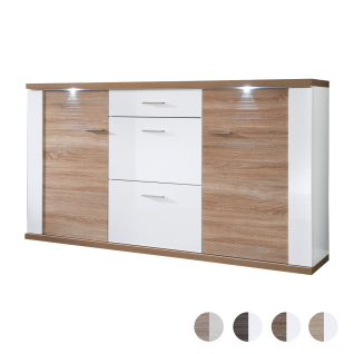 IDEAL Möbel Manhattan Sideboard 54 mit 3 Schubkästen und 2 Türen in verschiedenen Ausführungen wählbar