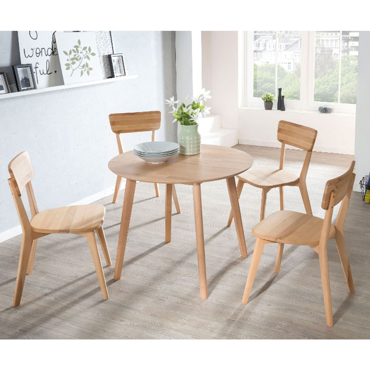 Standard Furniture Esstisch Thomas aus Massivholz Holztisch rund oder eckig 