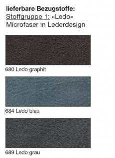 Niehoff Polsterstuhl Atelier 6512 Mikrofaser-Bezug Ledo Farbe wählbar mit Schwinggestell Eisen schwarz Armlehnstuhl für Wohnzimmer und Esszimmer 3
