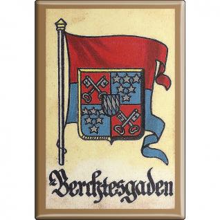 Küchenmagnet - Wappen Berchtesgarden - Gr. ca. 8 x 5, 5 cm - 37509 - Magnet Kühlschrankmagnet