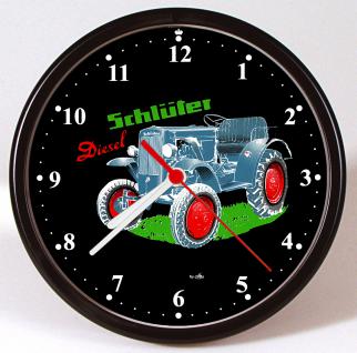 Wanduhr - Uhr - Clock - Schlüter Traktor blau - Größe ca 25 cm - 56717