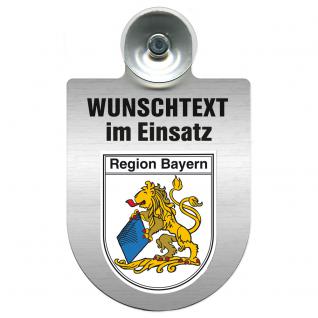 Einsatzschild Windschutzscheibe incl. Saugnapf - Wachdienst im Einsatz - 309753 - Region Bayern