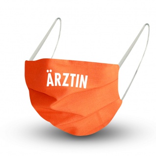 Textil Design Maske mit zertifizierten Innenvlies - ÄRZTIN - 15869 + Gratiszugabe